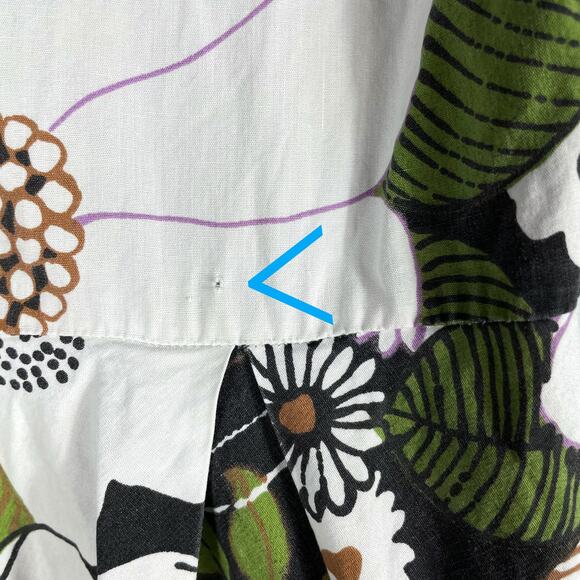 Maje Rafleur Floral Dress Ivory Green V-Neck Tiered Puff Sleeve Sz 42 EU / 10 US - Picture 16 of 16